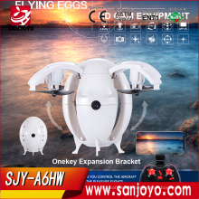 2017 New Arrival A6HW X'masXmas Egg Selfie Drone With Wifi FPV 0.3/2.0MP Camera Mini Drone With Controller Toys Flying Egg Ball